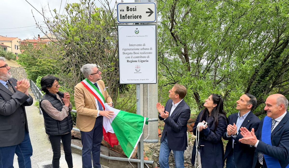 Tovo San Giacomo: inaugurata Borgata Bosi, via ai lavori in piazza Don Zunino
