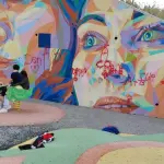 Genova, imbrattato il murale della Radura della Memoria